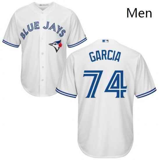 Mens Majestic Toronto Blue Jays 74 Jaime Garcia Replica White Home MLB Jersey